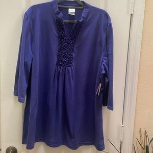 NWT Just My Size 4X purple tunic